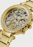 Buy Shop Guess Solstice Diamonds Gold Dial Gold Steel Strap Watch for Women - GW0403L2 USA Online