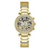 Buy Shop Guess Solstice Diamonds Gold Dial Gold Steel Strap Watch for Women - GW0403L2 USA Online