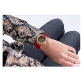Buy Shop Guess Solstice Diamonds Gold Dial Red Rubber Strap Watch for Women - GW0484L1 USA Online