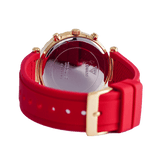 Buy Shop Guess Solstice Diamonds Gold Dial Red Rubber Strap Watch for Women - GW0484L1 USA Online