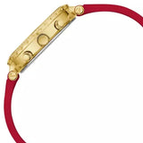 Buy Shop Guess Solstice Diamonds Gold Dial Red Rubber Strap Watch for Women - GW0484L1 USA Online