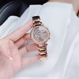 Buy Shop Guess Solstice Diamonds Rose Gold Dial Rose Gold Steel Strap Watch for Women - GW0403L3 USA Online