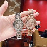 Buy Shop Guess Solstice Diamonds Rose Gold Dial Rose Gold Steel Strap Watch for Women - GW0403L3 USA Online