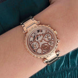 Buy Shop Guess Solstice Diamonds Rose Gold Dial Rose Gold Steel Strap Watch for Women - GW0403L3 USA Online
