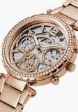 Buy Shop Guess Solstice Diamonds Rose Gold Dial Rose Gold Steel Strap Watch for Women - GW0403L3 USA Online