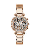 Buy Shop Guess Solstice Diamonds Rose Gold Dial Rose Gold Steel Strap Watch for Women - GW0403L3 USA Online