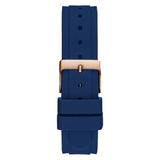 Buy Shop Guess Solstice Diamonds Silver Dial Blue Rubber Strap Watch for Women - GW0113L3 USA Online
