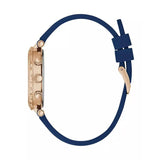 Buy Shop Guess Solstice Diamonds Silver Dial Blue Rubber Strap Watch for Women - GW0113L3 USA Online