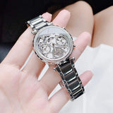 Buy Shop Guess Solstice Diamonds Silver Dial Silver Steel Strap Watch for Women - GW0403L1 USA Online