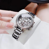 Buy Shop Guess Solstice Diamonds Silver Dial Silver Steel Strap Watch for Women - GW0403L1 USA Online