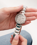 Buy Shop Guess Solstice Diamonds Silver Dial Silver Steel Strap Watch for Women - GW0403L1 USA Online