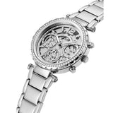 Buy Shop Guess Solstice Diamonds Silver Dial Silver Steel Strap Watch for Women - GW0403L1 USA Online