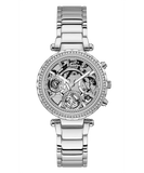 Buy Shop Guess Solstice Diamonds Silver Dial Silver Steel Strap Watch for Women - GW0403L1 USA Online