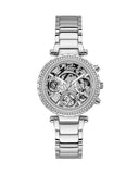 Buy Shop Guess Solstice Diamonds Silver Dial Silver Steel Strap Watch for Women - GW0403L1 USA Online