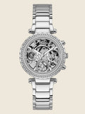 Buy Shop Guess Solstice Diamonds Silver Dial Silver Steel Strap Watch for Women - GW0403L1 USA Online