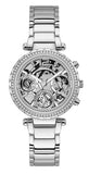 Buy Shop Guess Solstice Diamonds Silver Dial Silver Steel Strap Watch for Women - GW0403L1 USA Online