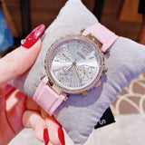 Buy Shop Guess Solstice Diamonds White Dial Pink Rubber Strap Watch For Women - GW0113L4 USA Online