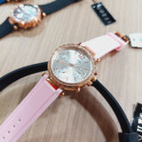 Buy Shop Guess Solstice Diamonds White Dial Pink Rubber Strap Watch For Women - GW0113L4 USA Online