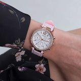 Buy Shop Guess Solstice Diamonds White Dial Pink Rubber Strap Watch For Women - GW0113L4 USA Online