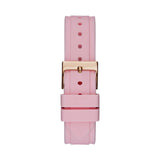 Buy Shop Guess Solstice Diamonds White Dial Pink Rubber Strap Watch For Women - GW0113L4 USA Online