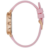 Buy Shop Guess Solstice Diamonds White Dial Pink Rubber Strap Watch For Women - GW0113L4 USA Online