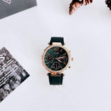 Buy Shop Guess Solstice Green Dial Black Rubber Strap Watch for Women - GW0113L1 USA Online