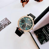 Buy Shop Guess Solstice Green Dial Black Rubber Strap Watch for Women - GW0113L1 USA Online