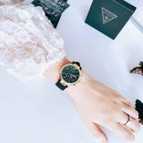 Buy Shop Guess Solstice Green Dial Black Rubber Strap Watch for Women - GW0113L1 USA Online