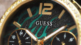 Buy Shop Guess Solstice Green Dial Black Rubber Strap Watch for Women - GW0113L1 USA Online