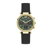 Buy Shop Guess Solstice Green Dial Black Rubber Strap Watch for Women - GW0113L1 USA Online