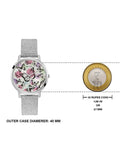 Buy Shop Guess Sparkle Butterfly White Dial Silver Leather Strap Watch For Women - GW0008L1 USA Online