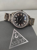 Buy Shop Guess Sparkler Diamonds Black Dial Black Steel Strap Watch for Women - GW0111L4 USA Online