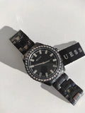 Buy Shop Guess Sparkler Diamonds Black Dial Black Steel Strap Watch for Women - GW0111L4 USA Online