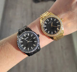 Buy Shop Guess Sparkler Diamonds Black Dial Black Steel Strap Watch for Women - GW0111L4 USA Online