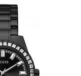 Buy Shop Guess Sparkler Diamonds Black Dial Black Steel Strap Watch for Women - GW0111L4 USA Online