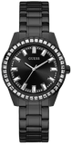 Buy Shop Guess Sparkler Diamonds Black Dial Black Steel Strap Watch for Women - GW0111L4 USA Online