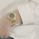 Buy Shop Guess Sparkler Diamonds Black Dial Gold Steel Strap Watch for Women - GW0111L2 USA Online