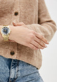 Buy Shop Guess Sparkler Diamonds Black Dial Gold Steel Strap Watch for Women - GW0111L2 USA Online