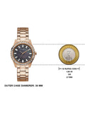 Buy Shop Guess Sparkler Diamonds Black Dial Rose Gold Steel Strap Watch for Women - GW0111L3 USA Online