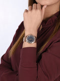 Buy Shop Guess Sparkler Diamonds Black Dial Rose Gold Steel Strap Watch for Women - GW0111L3 USA Online