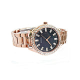 Buy Shop Guess Sparkler Diamonds Black Dial Rose Gold Steel Strap Watch for Women - GW0111L3 USA Online