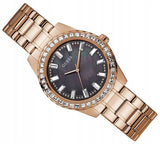 Buy Shop Guess Sparkler Diamonds Black Dial Rose Gold Steel Strap Watch for Women - GW0111L3 USA Online