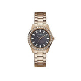 Buy Shop Guess Sparkler Diamonds Black Dial Rose Gold Steel Strap Watch for Women - GW0111L3 USA Online