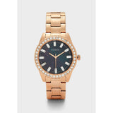 Buy Shop Guess Sparkler Diamonds Black Dial Rose Gold Steel Strap Watch for Women - GW0111L3 USA Online