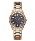Buy Shop Guess Sparkler Diamonds Black Dial Rose Gold Steel Strap Watch for Women - GW0111L3 USA Online