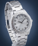 Buy Shop Guess Sparkler Diamonds Silver Dial Silver Steel Strap Watch for Women - GW0111L1 USA Online