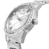 Buy Shop Guess Sparkler Diamonds Silver Dial Silver Steel Strap Watch for Women - GW0111L1 USA Online