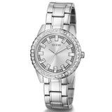 Buy Shop Guess Sparkler Diamonds Silver Dial Silver Steel Strap Watch for Women - GW0111L1 USA Online