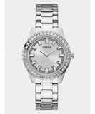 Buy Shop Guess Sparkler Diamonds Silver Dial Silver Steel Strap Watch for Women - GW0111L1 USA Online