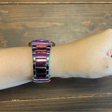 Buy Shop Guess Sparkler Silver Dial Purple Steel Strap Watch For Women - GW0111L5 USA Online